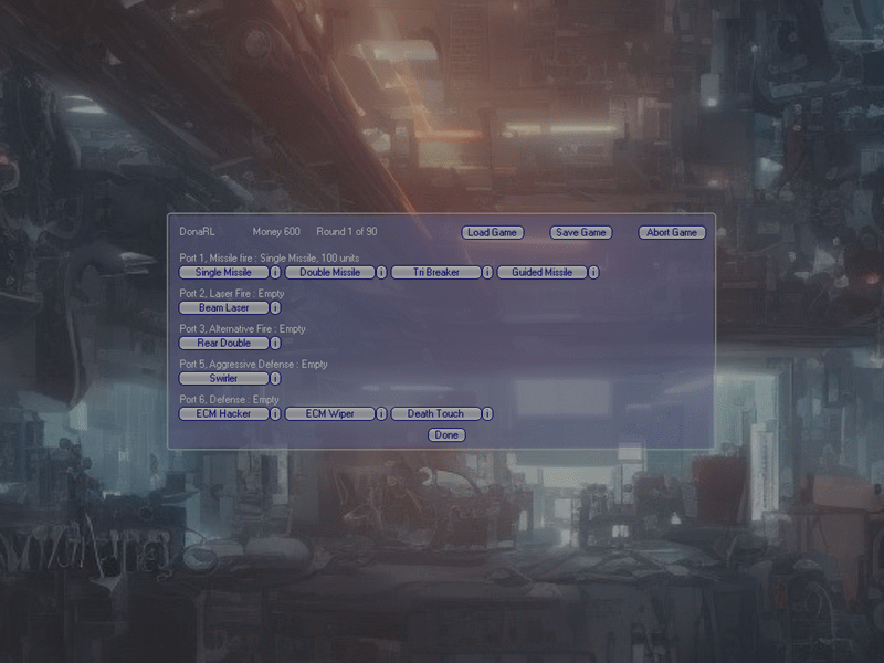 Destruction Sector in-game shopping screen displaying weapons and tank upgrade options